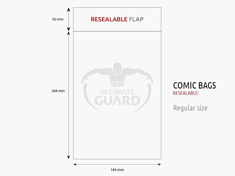 Ultimate Guard Comic Bags Resealable Regular Size (100) - Ozzie Collectables