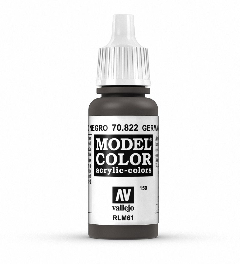 Vallejo Model Colour German Cam Black Brown 17 ml - Ozzie Collectables