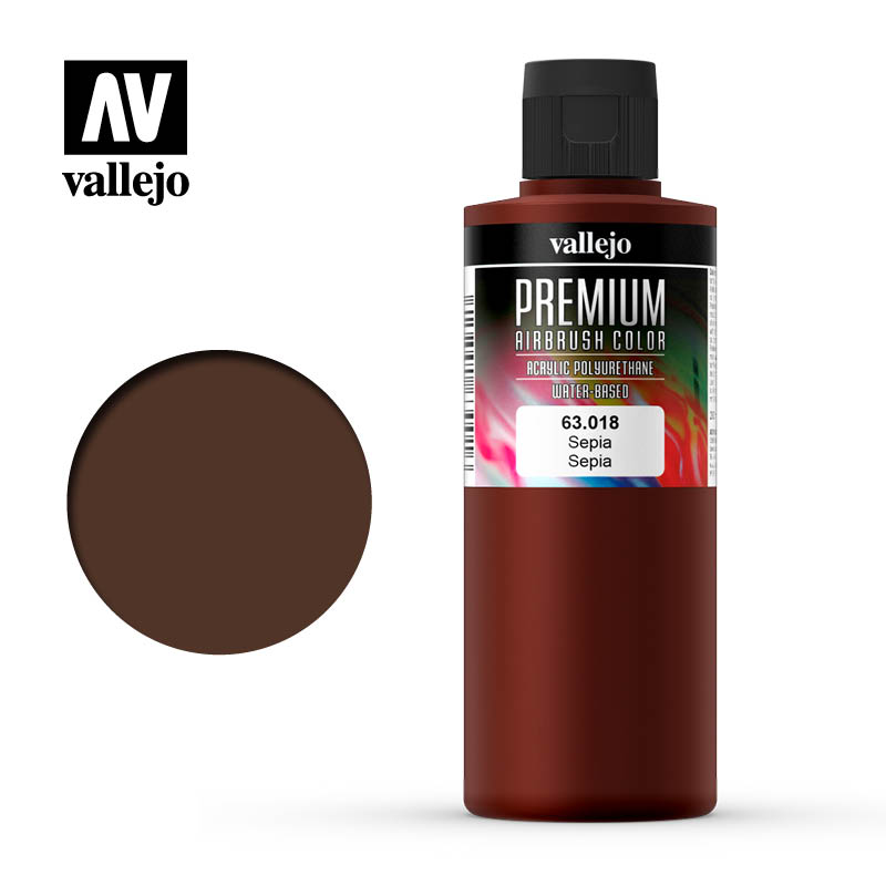 Vallejo Premium Colour Sepia 200ml - Ozzie Collectables